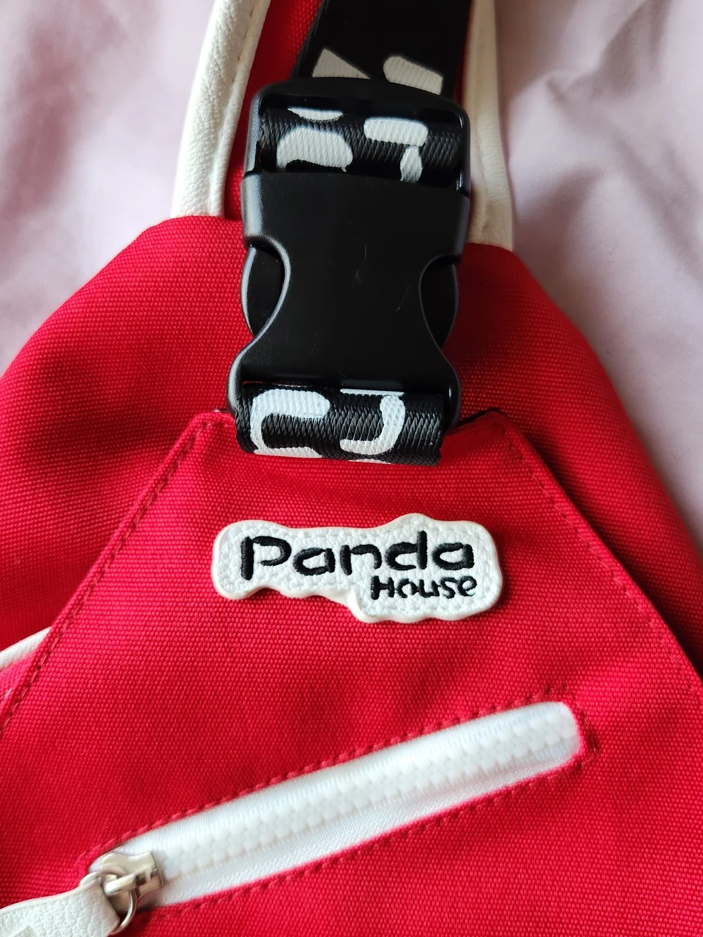 RARE Panda House Red Crossbody Sling Bag